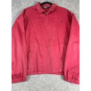 Vintage 90s Polo Ralph Lauren Harrington Jacket Mens L Red Full Zip Streetwear